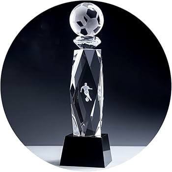 Amazon | クリエイティブクリスタルトロフィー 刻まれたフットボール